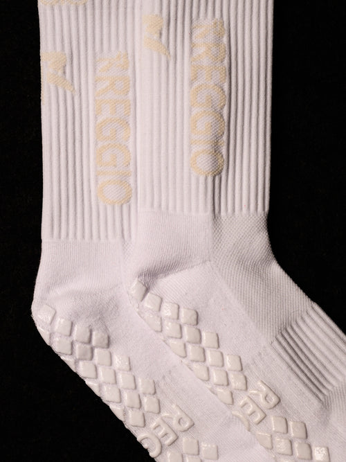 Reggio Grip Socks - White Out